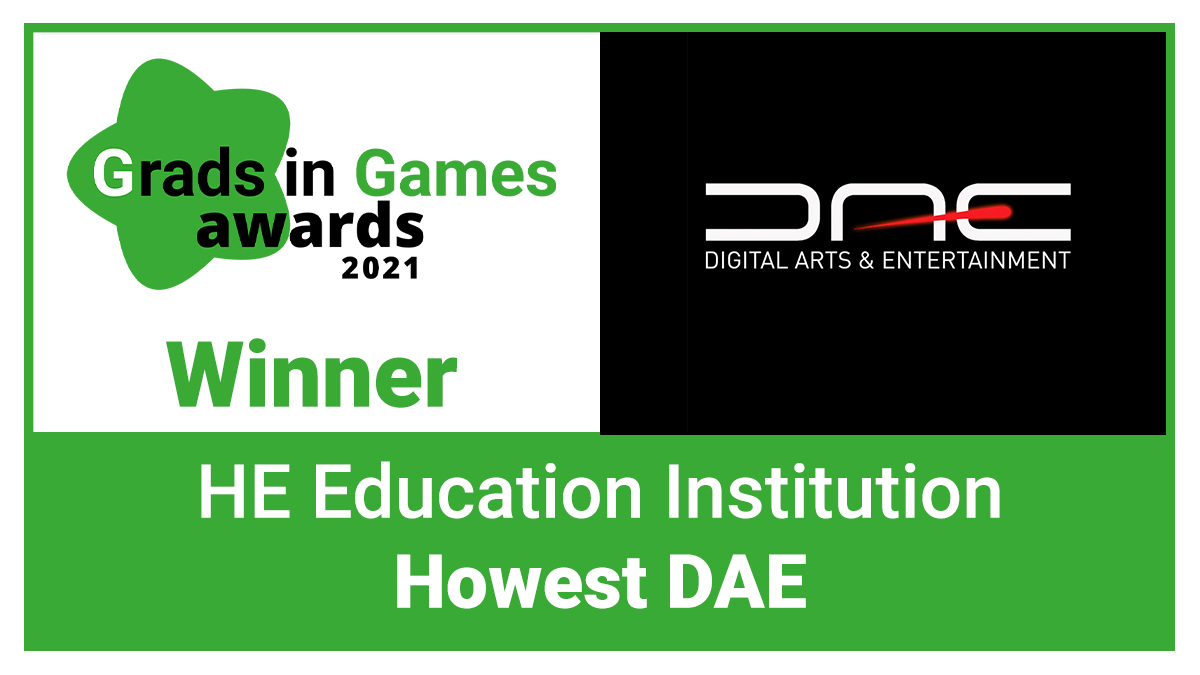 Our final #GIGawards is the HE Institution award - for universities who are really making a difference!

This years winners are the team from <a href="/howestDAE/">HowestDAE</a> 

Read on to find out why they won: tinyurl.com/58zpxddf

<a href="/GamesCareerWeek/">Games Careers Week</a> #gamescareersweek