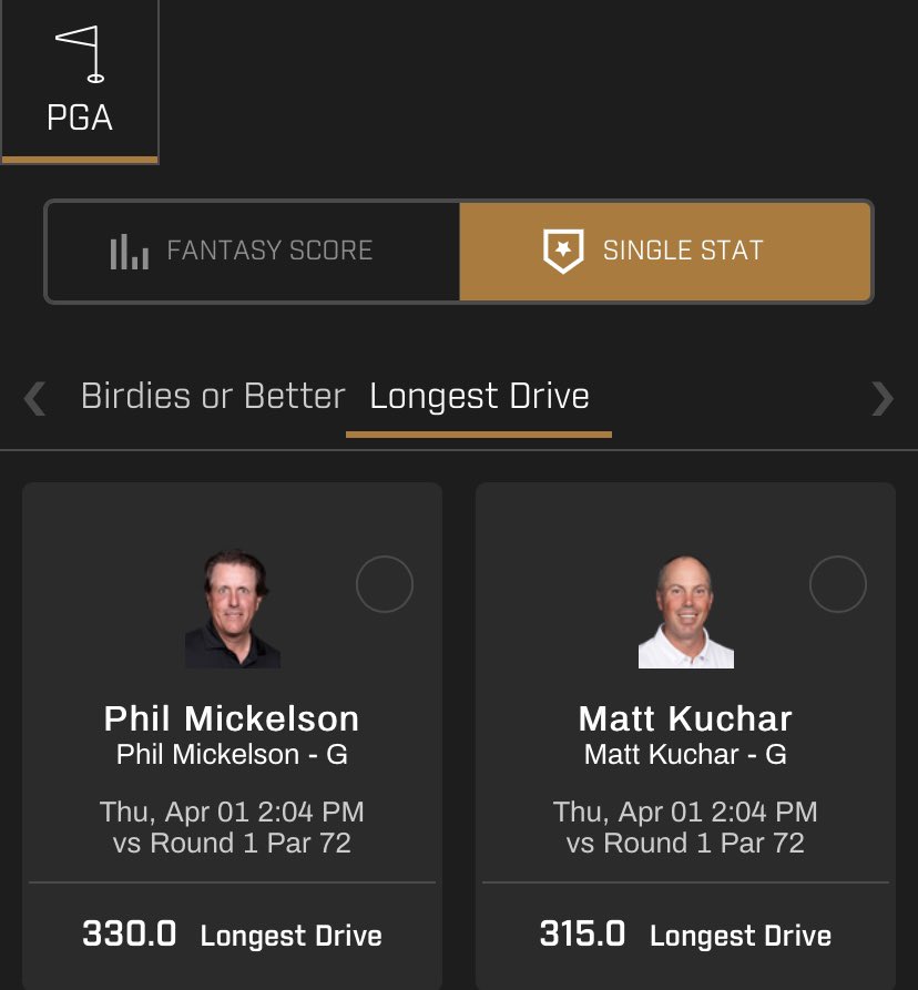 PrizePicks's tweet image. 🚨 PGA SINGLE STAT IS HERE 🚨

“Birdies or better” and “Longest drive” are now LIVE on PrizePicks.

Warm yourself up in preparation the Masters with the Valero Texas Open! ⛳️