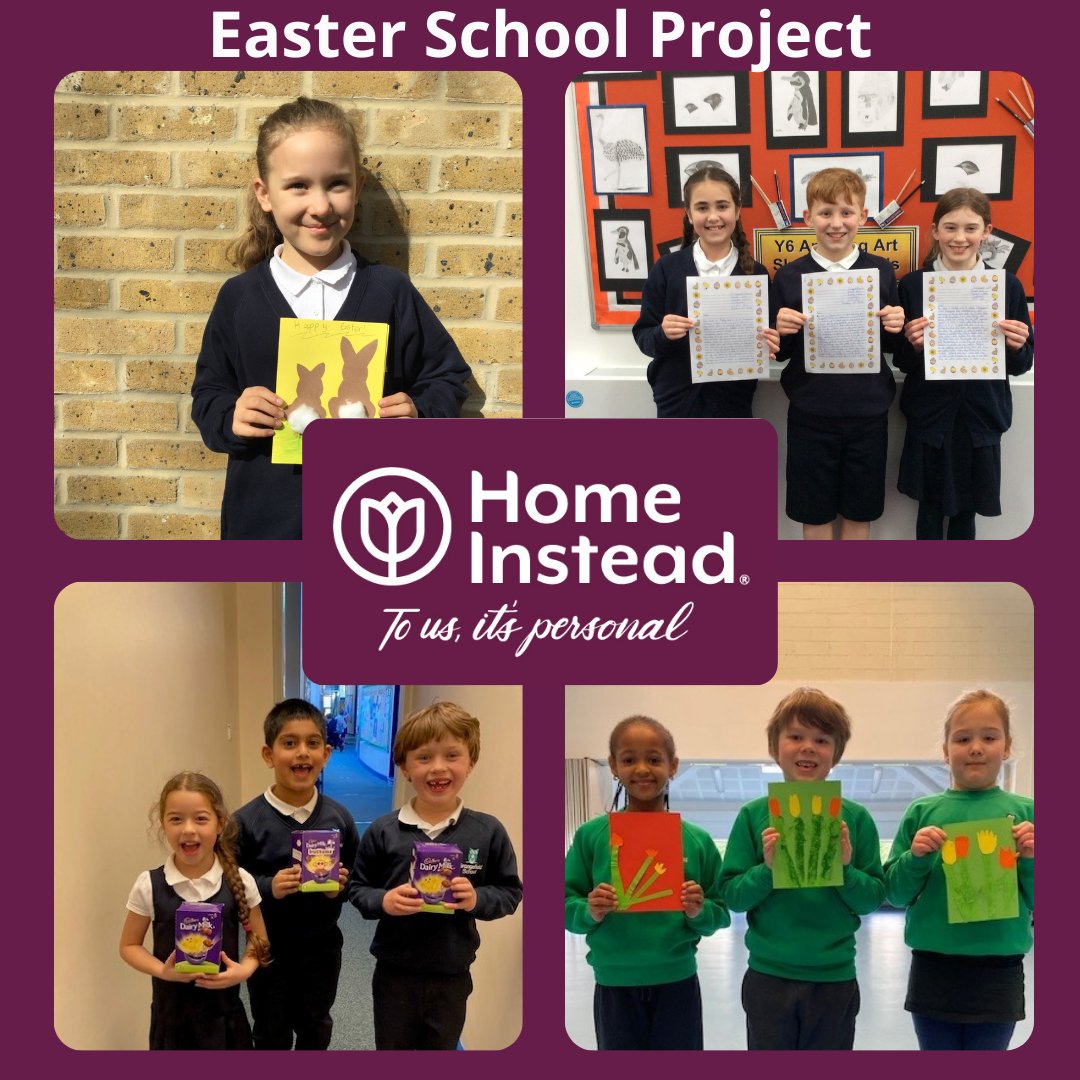 HomeInstead10's tweet photo. This week we have had fun delivering beautiful hand made Easter cards from Grangefield School and Bishop's Cleeve Primary Academy to our clients! Because they were so good we donated them some yummy chocolate eggs!💜🥚🍫

#easter #homeinstead #CAREGivers #careheros https://t.co/AVG8ojmxQi
