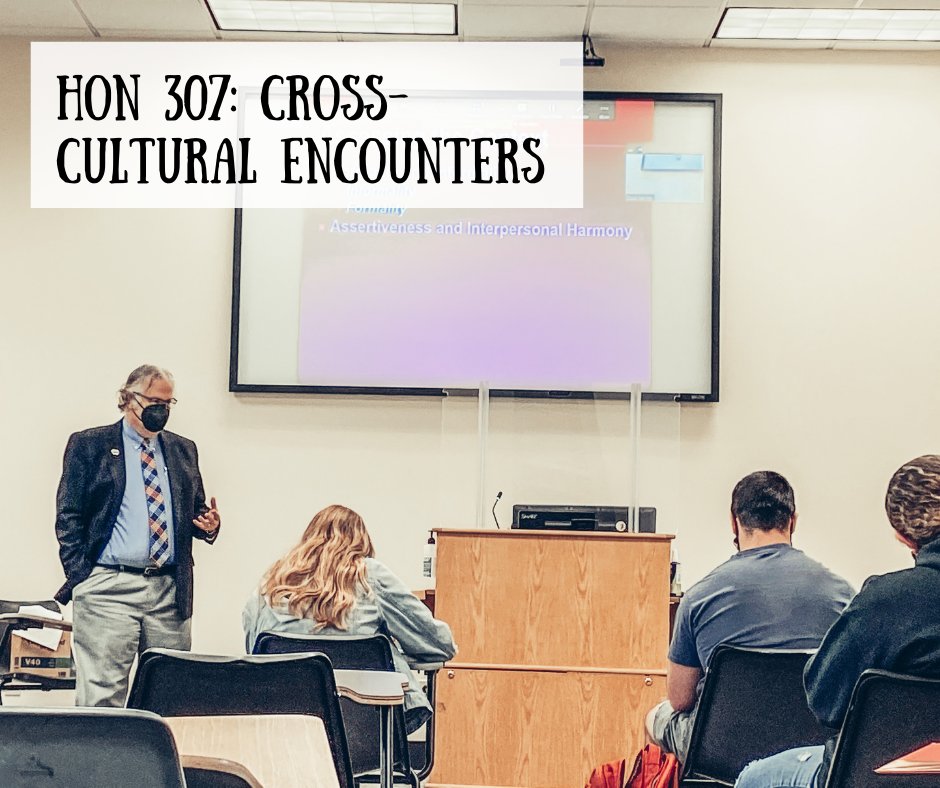 Next up in our course highlights is Cross-Cultural Encounters, taught by Dr. Farmer. This semester they are looking at intercultural interactions and the cultural differences involved, the barriers that might occur, and the role that language plays in them. #CampbellHonors