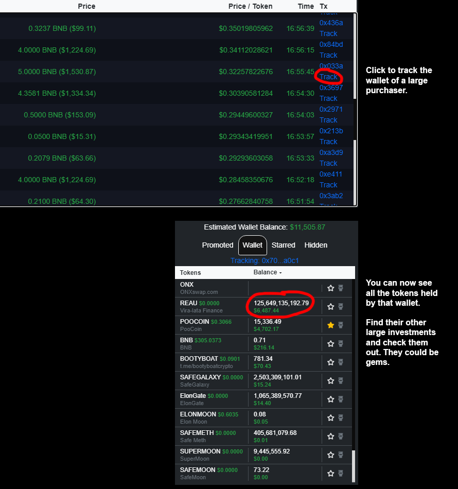 poocoin_token's tweet photo. How to find gems using https://t.co/cOWAYmXuo7 premium feature.

#PooCoin #BinanceSmartChain https://t.co/kQxYwntcF1