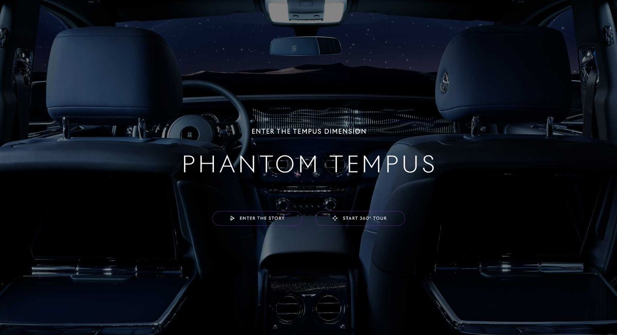 _VISUALISE_'s tweet photo. Have you tried the @rollsroycecars #immersive #PhantomTempus experience yet?
We worked with @AKQA’s creative team & @rollsroycecars's voice over artist on the ambisonic soundtrack, so the sound adapts to the direction of the viewer...
Try 👉 https://t.co/gomEbmc3Ex
#VR https://t.co/wLVr0jyjIW