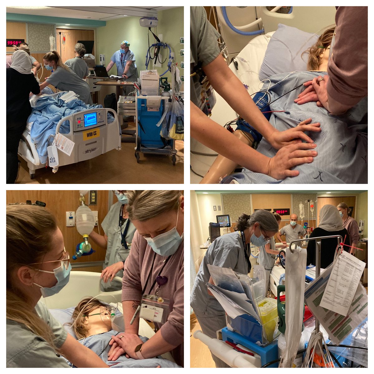TavaresFil's tweet photo. Sharing pics from yesterdays simulation of obstetrical emergencies in WHICU @HamHealthSci. Clinical team thankful to @CSBLMcMaster for assisting in ongoing learning &amp; practice of complex life threatening emergencies  #TEAMWORKTUESDAY #PracticeTogether #LearningTogether https://t.co/bGEzFFaHAl