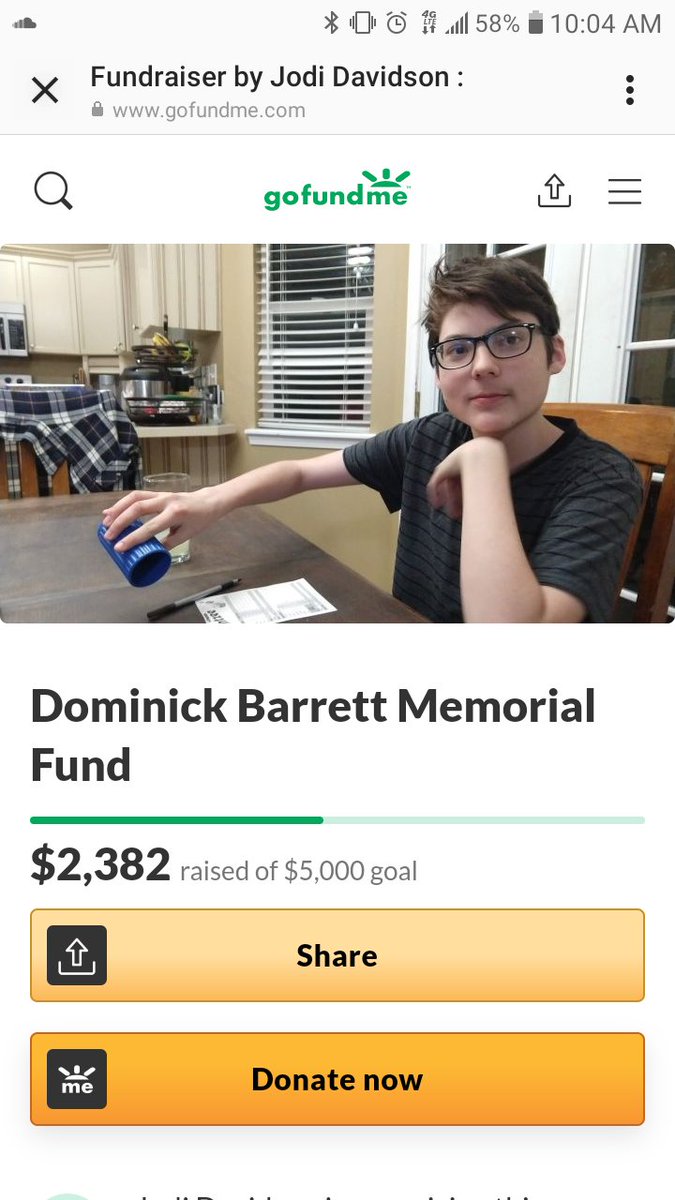 OfLyar's tweet photo. On March 29 Dominic Barrett lost his life to an aneurysm please help the family have a proper burial and funeral for the kid. He was a productive and cheerful person, worked hard in his classes for A's and was a dear friend of mine the gofundme will be in my bio #FYP #Help #thank https://t.co/wc8qUhGrYC