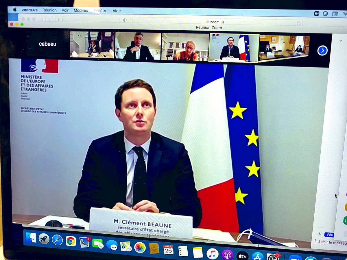 #Frontières | Avec mon homologue <a href="/MiRo_SPD/">Michael Roth 🇪🇺🇺🇦🇮🇱🇬🇪</a> et les élus du Comité de coopération transfrontalière, nous poursuivons sans relâche les échanges 🇫🇷🇩🇪 pour faciliter la vie quotidienne et le travail de nos frontaliers dans cette période si difficile #Covid_19 🇪🇺