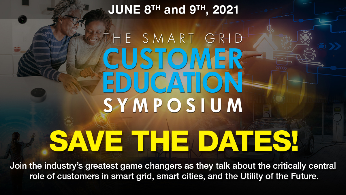 SmartMarkComm's tweet photo. Join us virtually for the 10th annual Smart Grid Customer Education Symposium. Register Today: https://t.co/Vtu7rhqvqG https://t.co/cq1sCY4Daf