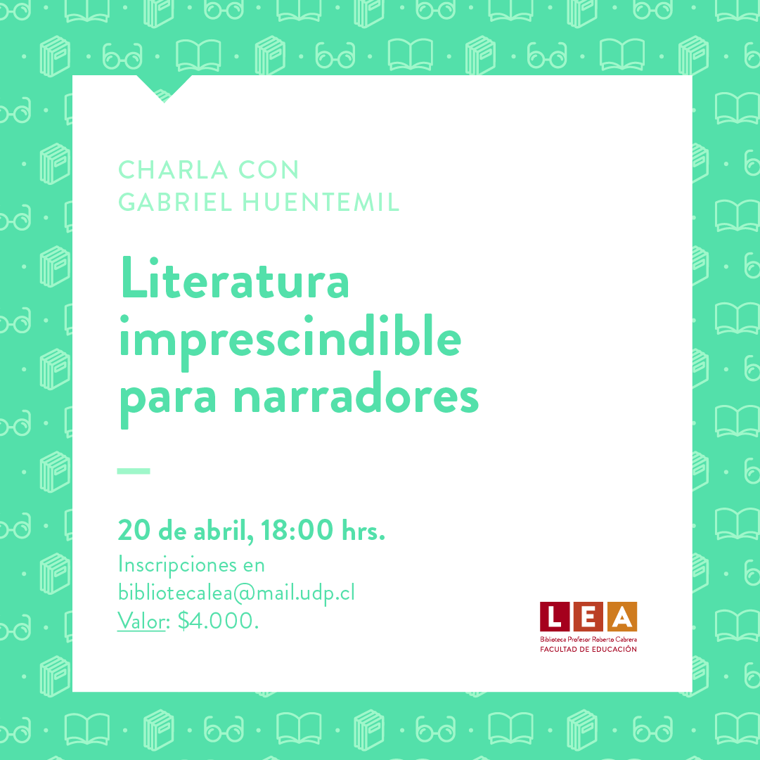 educacionUDP's tweet photo. ¡Durante abril vuelven las actividades a @BiblioLEA!🤩🙌🏼

No te pierdas las charlas y talleres sobre arte, enseñanza, creación y patrimonio que prepara la Biblioteca Lea junto al destacado cantor, payador, poeta y cuentacuentos; Gabriel Huentemil✅ https://t.co/oli6uBrxhl