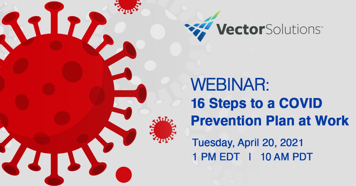 Get an overview of #OSHA recommendations for a 16-point #COVIDPreventionPlan and learn about some digital tools that can help you implement and sustain it. 
#COVID 
vectorsolutions.com/resources/webi…