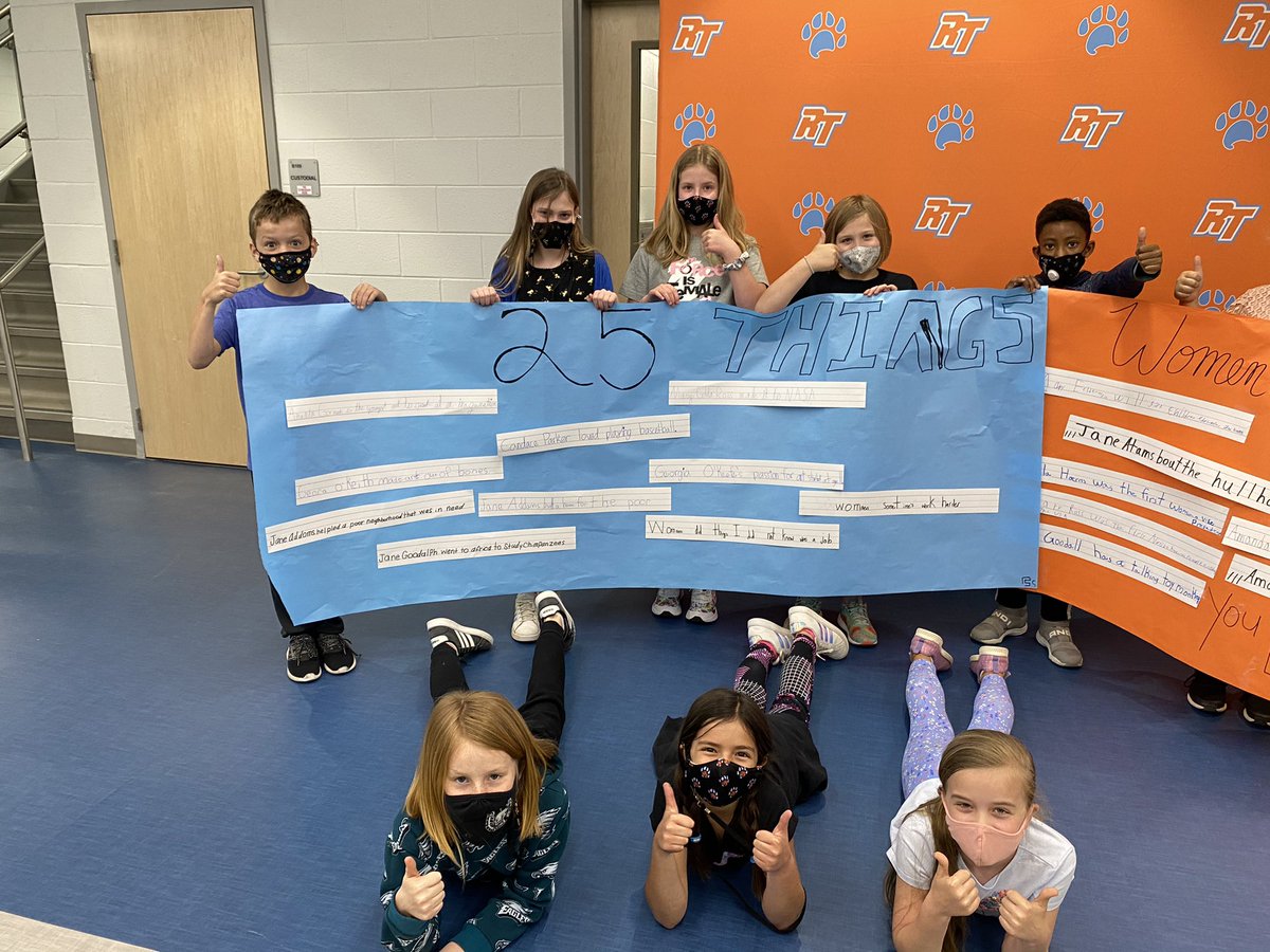 MrsJBarney's tweet photo. 25 Things You Didn’t Know About Women’s History Month #MonthLongWork #OttersLearn @RiverTrailElem 🧡💙🧡💙#DENTSTAR #SOSNAction @DiscoveryEd #WomensHistoryMonth https://t.co/pu9iuRTX1G