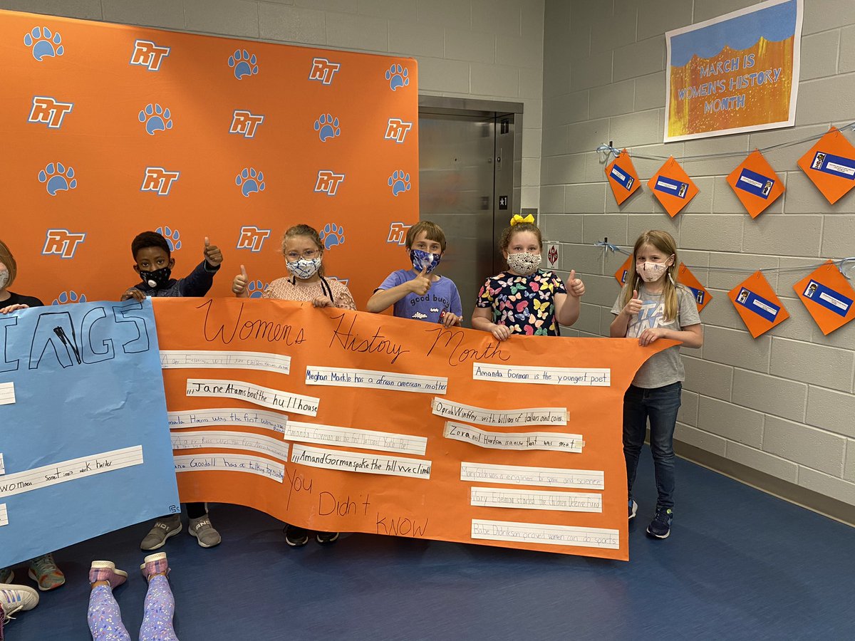 MrsJBarney's tweet photo. 25 Things You Didn’t Know About Women’s History Month #MonthLongWork #OttersLearn @RiverTrailElem 🧡💙🧡💙#DENTSTAR #SOSNAction @DiscoveryEd #WomensHistoryMonth https://t.co/pu9iuRTX1G