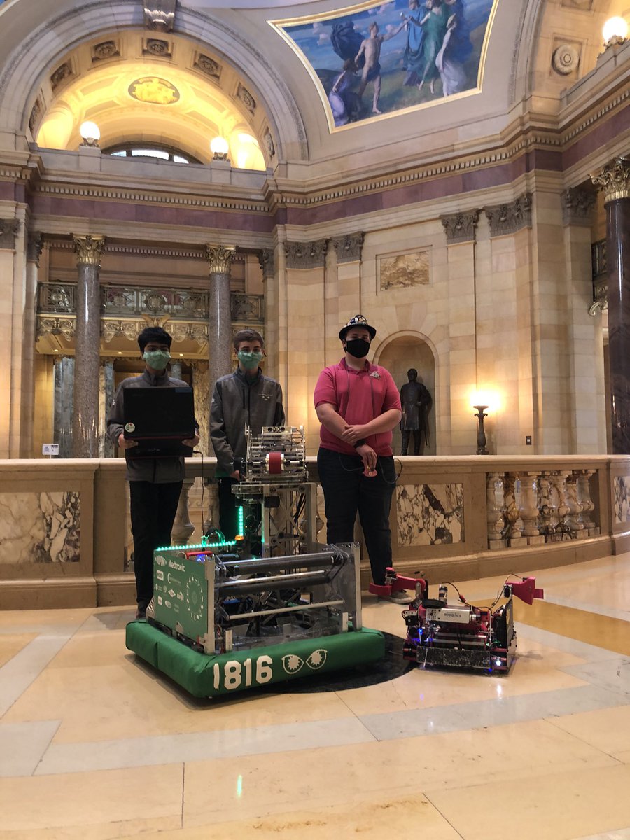 Thank you to <a href="/Iron_Gears_9972/">Iron Gears 9972</a> and @FIRSTteam1816 for coming to explore the Capitol today! Stay tuned for our virtual STEM Advocacy Day on April 9. @FRCteams