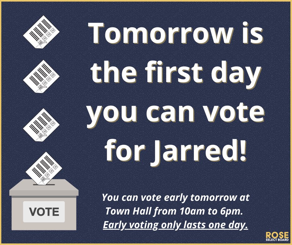 Jarred4MA's tweet photo. If you want to keep Stoughton moving forward, then the choice is clear: Jarred Rose and Steve Cavey for Select Board! Let's build a greener, more affordable, and more inclusive Stoughton together. https://t.co/d9NccDEYCy