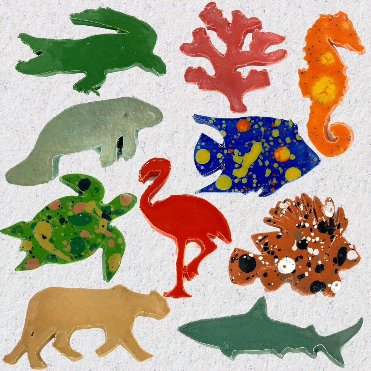 Handmade Ceramic Magnets For a Cause. worldceramics.org #florida #Florida #conservation #Miami #floridareef #FloridaKeys #wildlifeart #SmallBusiness #coral #reptiles #coralreef #ocean #fish #Hope <a href="/MoteMarineLab/">Mote Marine Laboratory & Aquarium</a> <a href="/MontereyAq/">Monterey Bay Aquarium</a> <a href="/USFWS/">U.S. Fish and Wildlife Service</a>