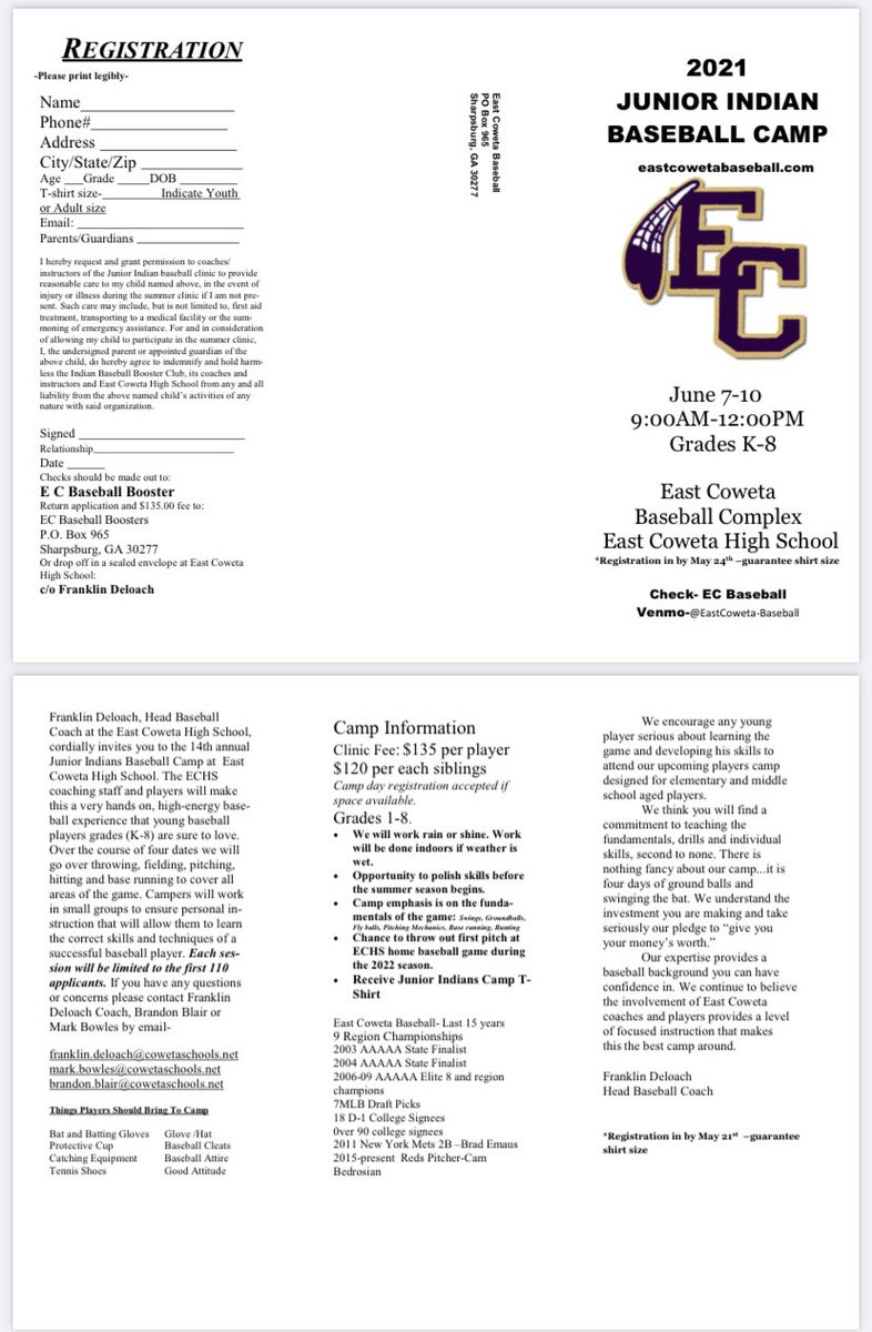 If you have kids looking for a baseball camp this summer, this is a very knowledgeable camp. The coaches do a outstanding job of teaching the game no matter the age. Highly recommend!!