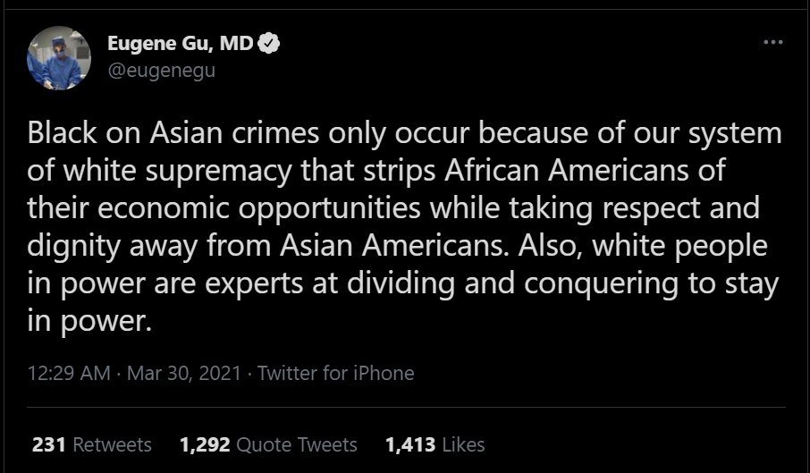Timcast's tweet photo. Its actually white people's fault that a black man brutally beat an asian lady

get your heads right bigots https://t.co/O5jC4LL6OQ