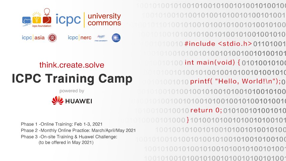 ICPCNews's tweet photo. Seize the opportunity to sharpen your skills! Practice with some of the world's best problem solvers on April 4th, starting at 5 am GMT during Phase 2 of the ICPC Training Camp powered by Huawei!
Please see https://t.co/FMMQ8lXTdj at the start time.
#ICPCU #ICPCTraining #Huawei https://t.co/18Jiqnodyv
