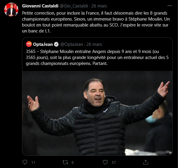 Il arrive qu’avec <a href="/OptaJean/">OptaJean</a>, on se fasse reprendre quand on utilise l’expression « 5 grands championnats européens », nous reprochant un abus de langage dans la mesure où la France n’est pas comparable avec PL, Liga, Serie A et BL. (thread ⬇️)