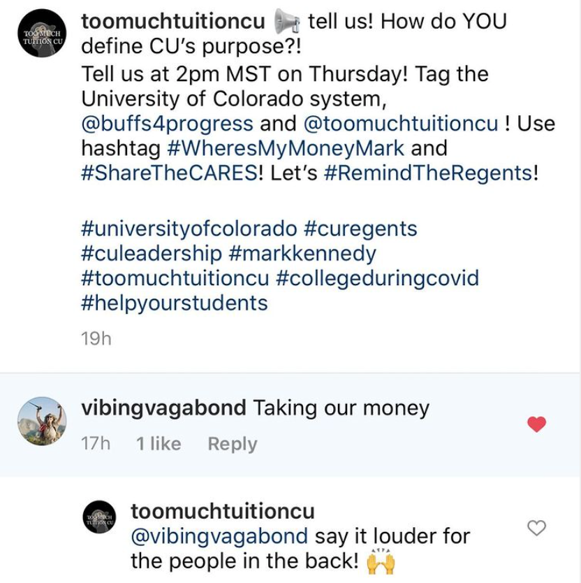 2MuchTuitionCU's tweet photo. Tomorrow! 2pm! Let's gooooooooo! 

#skobuffs #curegents #universityofcolorado #sharethecares #wheresmymoneymark 

@CUSystem @Buffs4Progress https://t.co/yVy14GyvMF