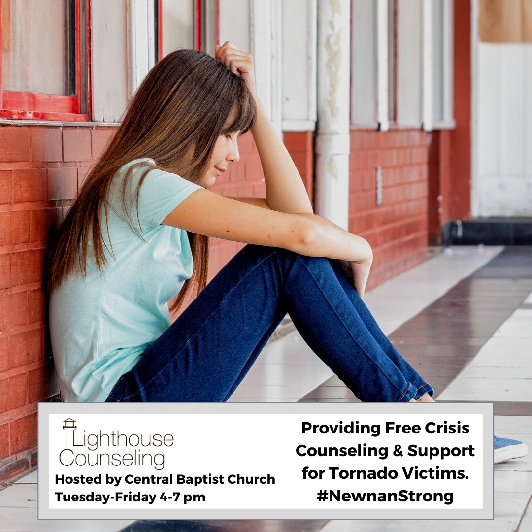 LC_Newnan's tweet photo. Starting tonight. Lighthouse Counseling is providing free crisis counseling this week #newnanstrong 
We are here for you 😌

#mentalhealth #crisiscounseling #newnanga https://t.co/lGzj5m3rof
