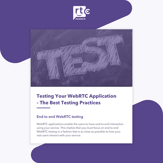 rtcwebdev's tweet photo. Testing Your WebRTC Application – The Best Testing Practices
https://t.co/H8p7kDXyG0
#WebRTC #Testing #webrtcdevelopement #testingpractices #QA #communication #realtimecommunication https://t.co/X5eNBukJdR