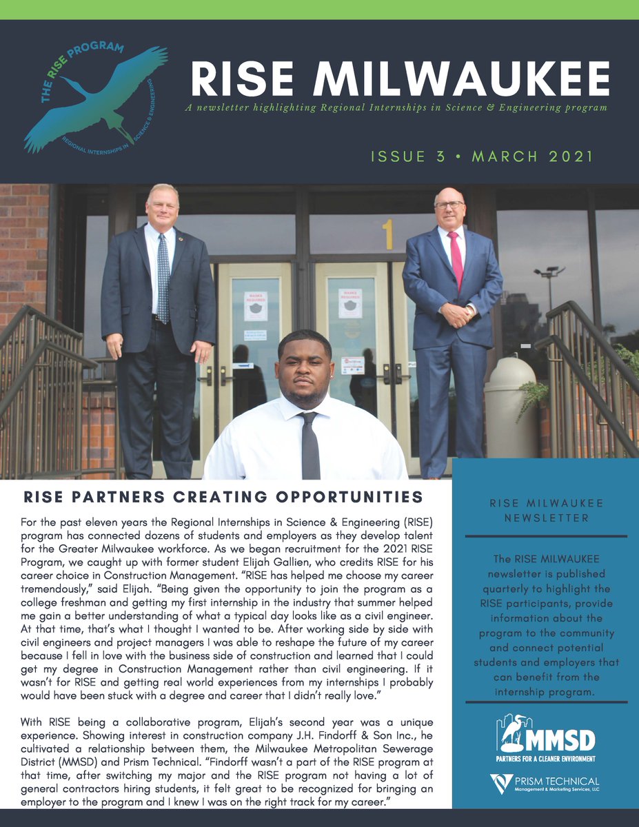 Prismtechnical's tweet photo. Have you checked out the RISE Milwaukee Newsletter? Stay up to date with opportunities in our community by joining our email list! Contact rise@prismtechnical.com for more information. #RISEMilwaukee https://t.co/qzWwN3JLVG