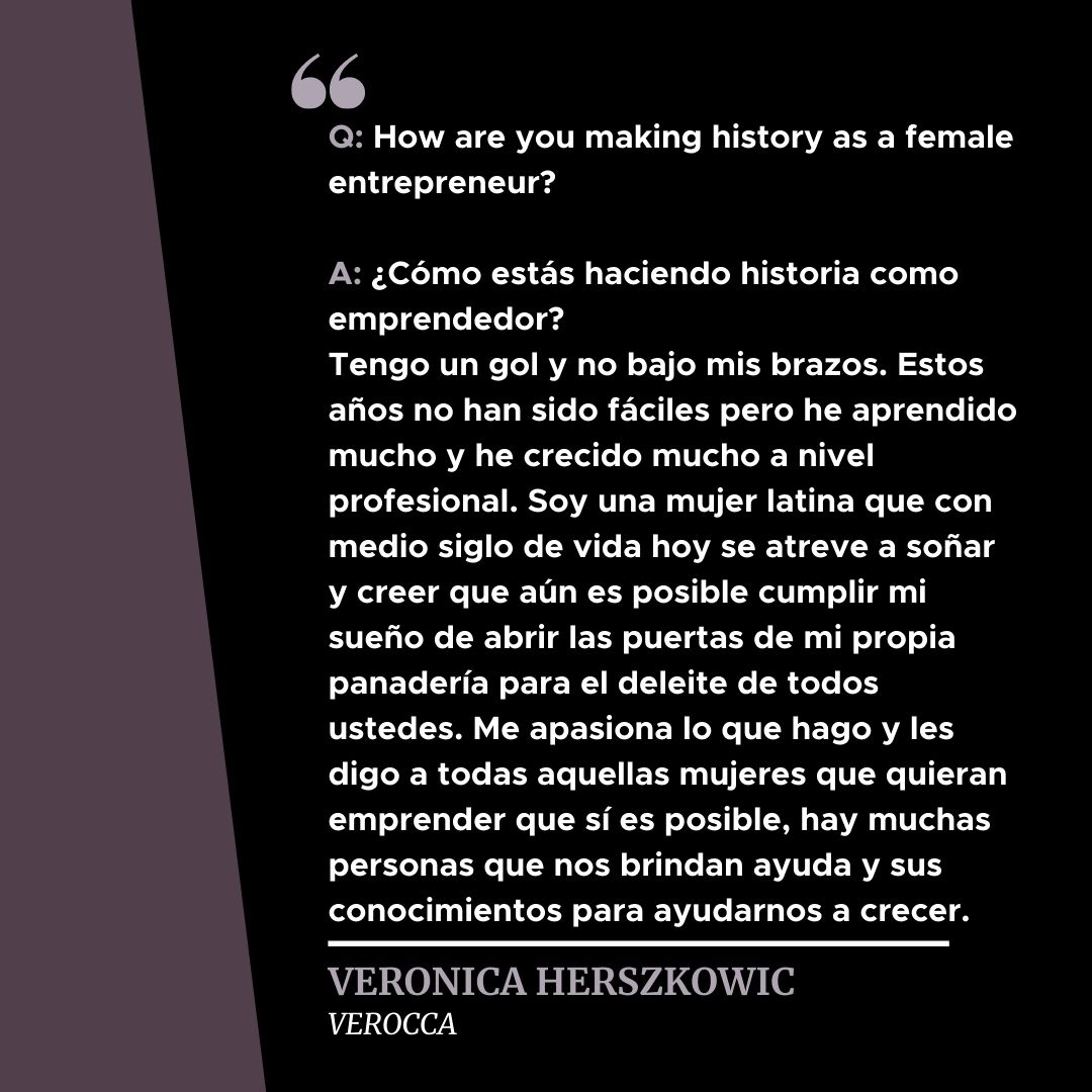 We're here to empower & push women entrepreneurs to be their best selves, not only for themselves but for the people they serve as well.
📌
One of our clients, Veronica Herszkowicz, has become a more confident person overall, simply because she started a business.

#SheWinsWeWin