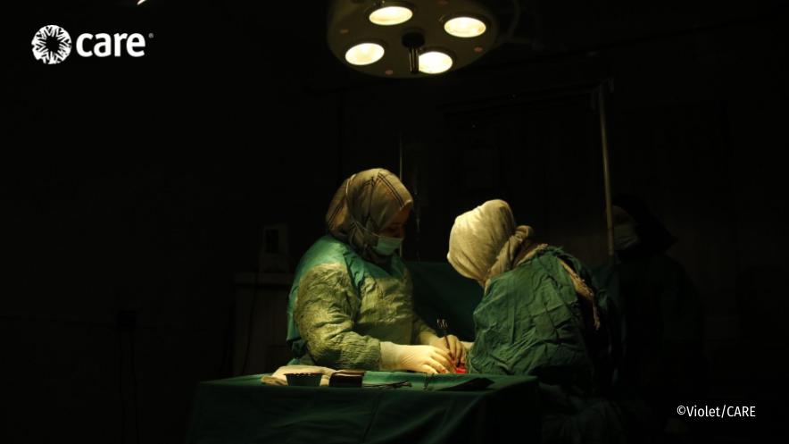 CARESyriaResp's tweet photo. Syrian medical staff deliver life-saving care at the @CARE-supported Amal Hospital in northern Aleppo. For 10 years, women have worked at the frontlines of the conflict in #Syria. When women lead in crises, the entire community benefits. #10YearsTooMany #IWD #ImEveryWoman https://t.co/M9cJafj6gL
