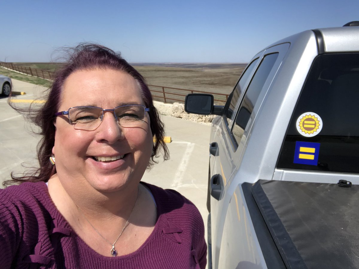 It’s a little windy in the Flint Hills of Kansas. Celebrating Trans Day of Visibility. #ShowYourPurple