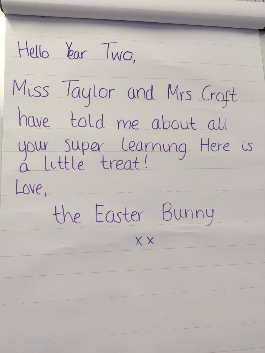 MsTaylorTeacher's tweet photo. Year Two @SpaldingPrimSch received a little end of term treat from the Easter Bunny, whilst they were outside minibeast hunting and tallying for Science! What a gorgeous day of outdoor learning we've had! @MsCroft86 https://t.co/wU07fC2UyV