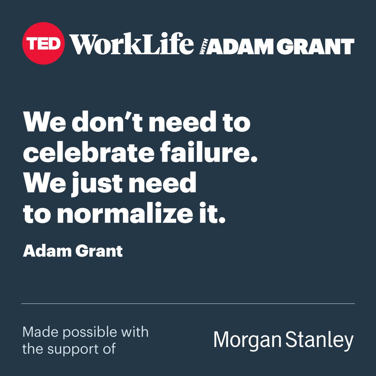 Out now! This enlightening & entertaining first episode of WorkLife S4. I loved co-creating this with @AdamMGrant @TEDTalks and @transmitterpods. Listen to learn why we end up doubling down on bad decisions — and how to change that pattern. open.spotify.com/episode/0OByfP…