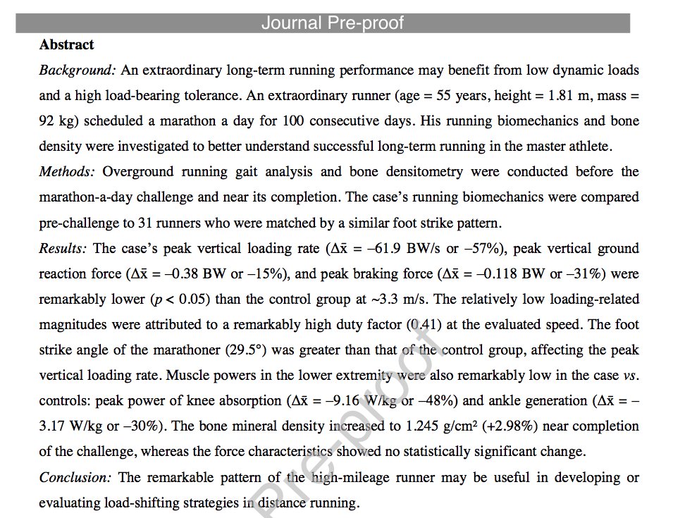 jb_morin's tweet image. A marathon a day ... keeps the doctor away ?! 😃

Impressive 100 marathon study and interesting take-home messages about what it takes to run that far 🏃‍♀️🤔

sciencedirect.com/science/articl…
