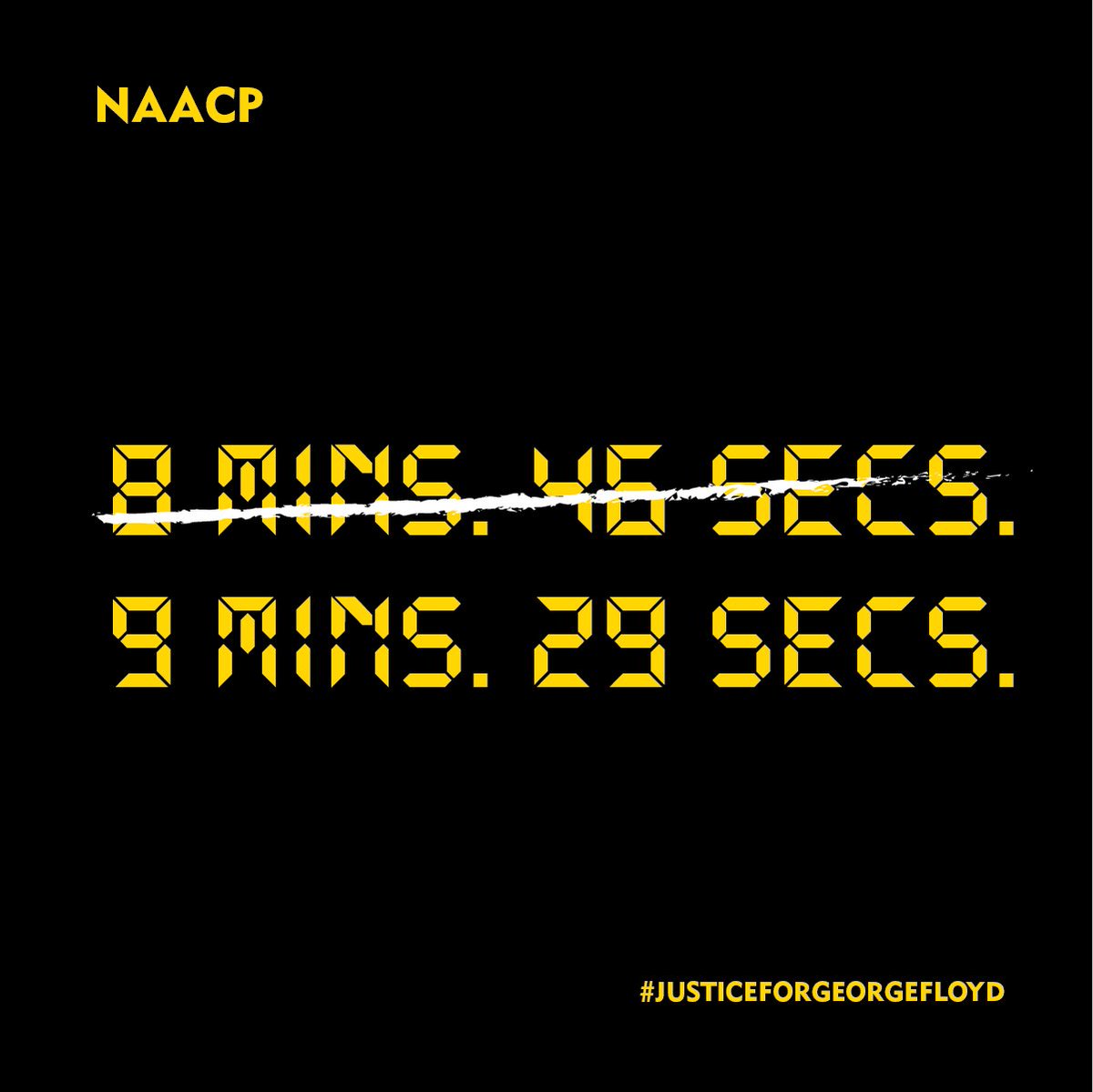NAACP's tweet photo. Watching the defense in the #DerekChauvinTrial constantly wondering what any of this has to do with the 9mins and 29secs that #DerekChauvin sat comfortably with his knee on George Floyd’s neck! 

#JusticeForGeorgeFloyd https://t.co/Gv7Mx1MWit