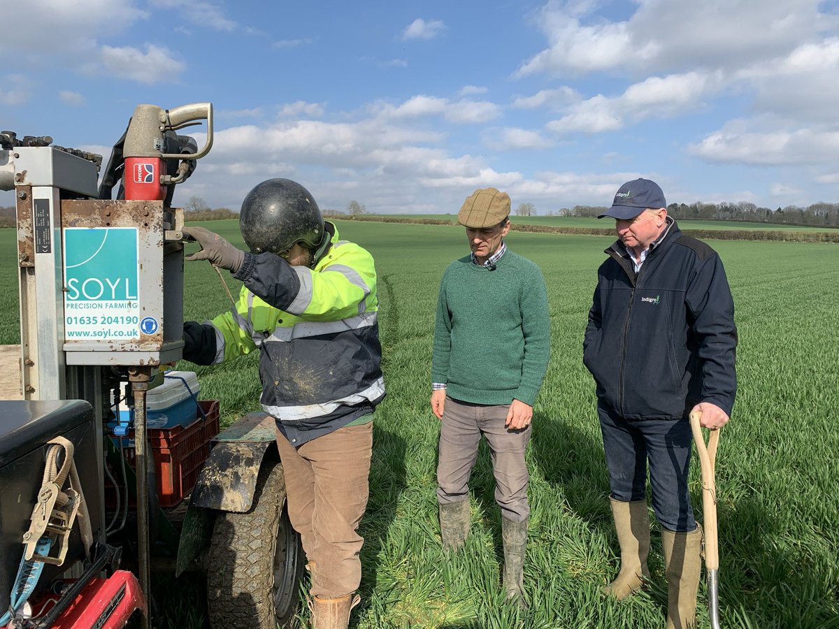 sallcoll's tweet photo. Drilling for soil... can avoiding the plough and direct drilling wheat into clover turn agricultural land in Leicestershire into a carbon sink? Only core sampling will tell. @bbcemt @kissthegroundCA @SoilAssociation https://t.co/IUAohtRJLa