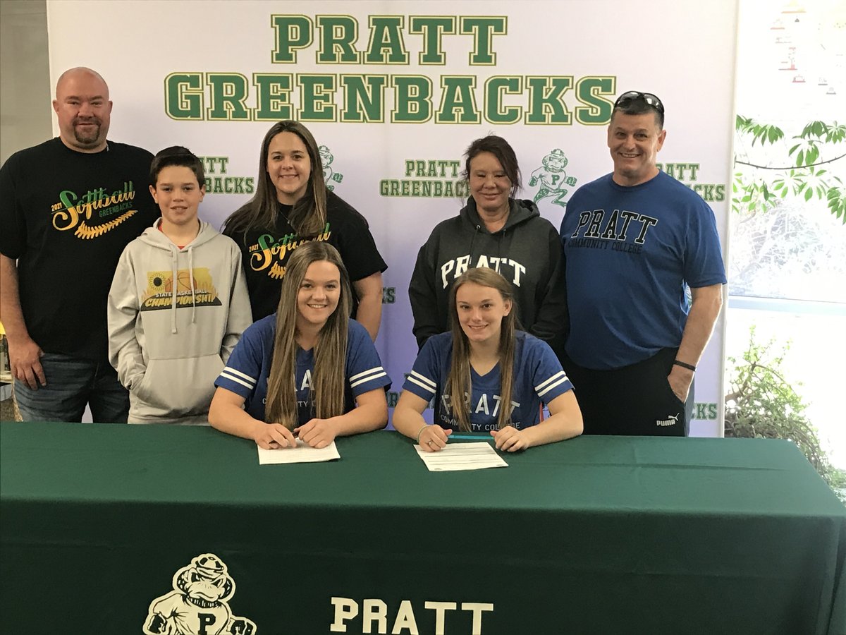 PrattAD's tweet photo. Congratulations to Greenbacks Brooklyn Humble and Payton Woody!  They have signed to continue their softball careers at Pratt Community College!   Awesome to have the opportunity at the next level. https://t.co/Fu7NEv34XB
