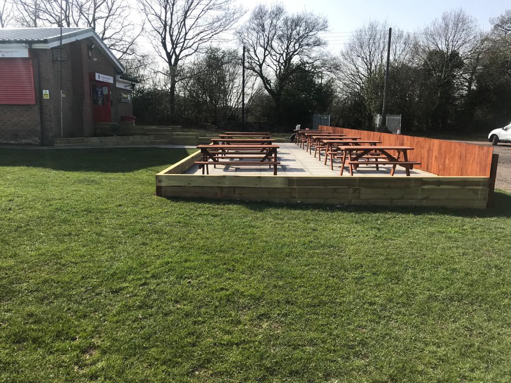 hampton_fc's tweet image. Looking forward to decent weather on Friday 16th April for our 1st club social night and see our new patio area busy.