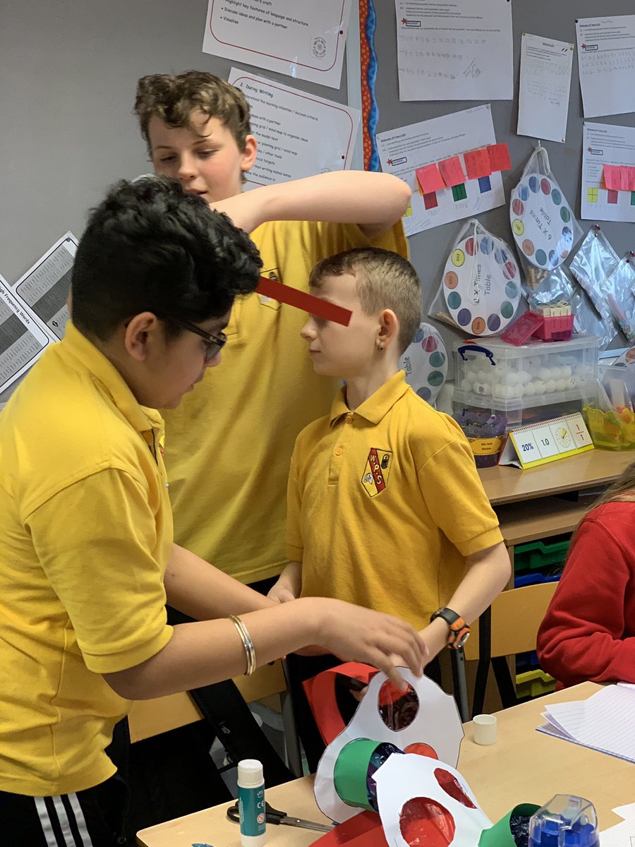 P7bMiss's tweet photo. Primary 7b had a great time making their gas masks as part of their IDL topic on World War 2. Lots of partner work was needed as they looked easier to make than they actually were. @WallacewellPS https://t.co/07j0yN3tQA