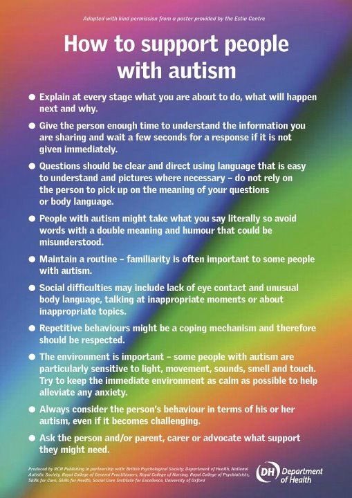 JCTHFC's tweet image. Some different ways in which we can support people with Autism #AutismAwarenessWeek2021