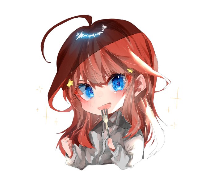 豆⁰さんがTwitterに投稿した中野五月(五等分の花嫁)のイラスト。