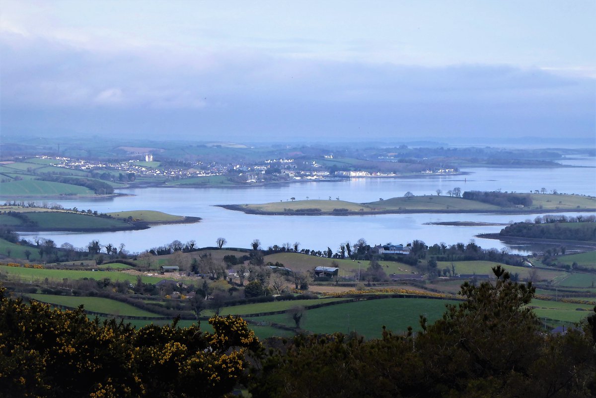 Strangford Lough and Killyleagh from Slieve Patrick this morning