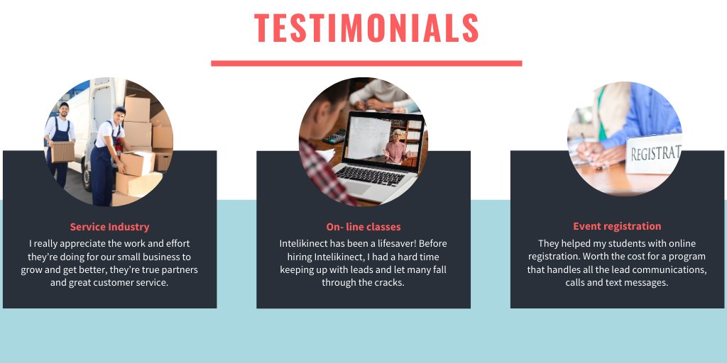 InteliKinect's tweet image. 92% of customers report they read online reviews before making a purchase decision and we all know that testimonials boost your conversion rate and inspire trust in your business. What creative ways do you gather customer testimonials? #testimonials #review #
