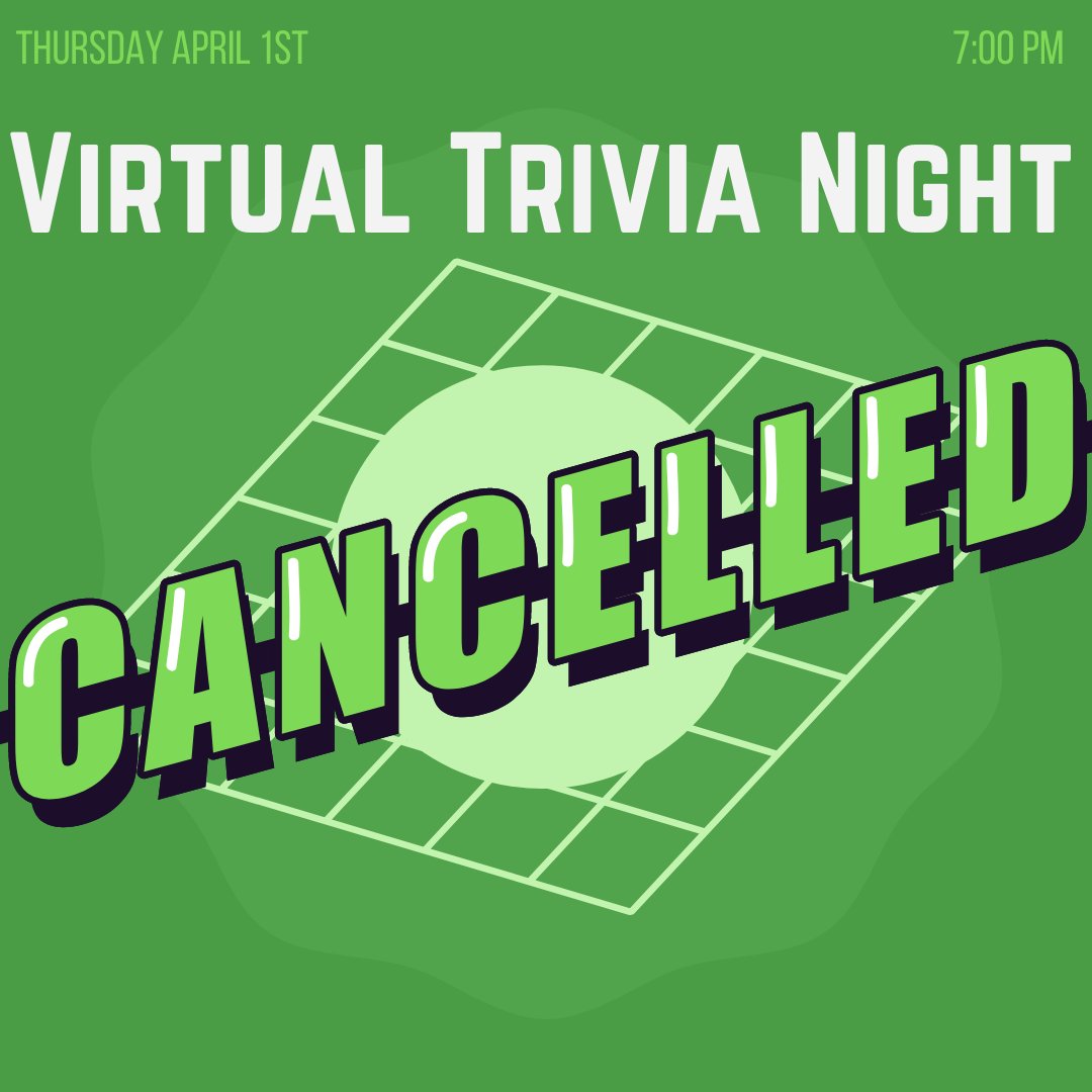 bteambuffalo's tweet photo. We are sorry to say that we are postponing our virtual trivia night event. Anyone who has already registered will be contacted. We hope you join us for this event in the future! https://t.co/xgU4KzwnwQ