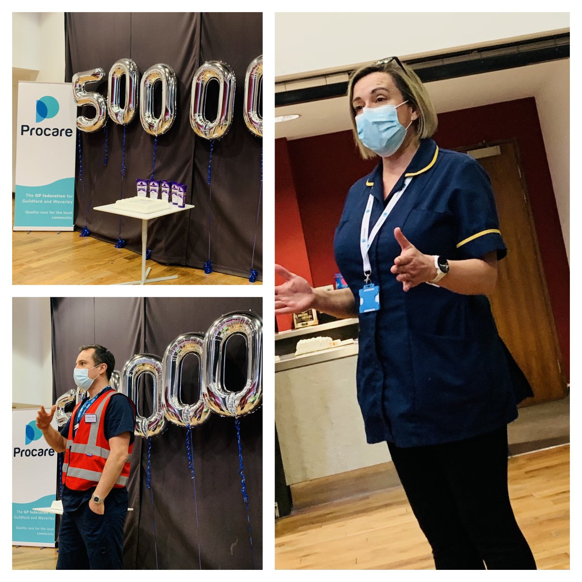 JaneWil72485349's tweet photo. Celebrating 500,000 vaccines @SurreyHeartland @G-Live with Procare and GWICP. Well Done @WendyNewnham @TheresaEckley12 @michelejhj @ABinnieNHS @OliviaShawPT @simonvickers https://t.co/mCAyn0xPlz