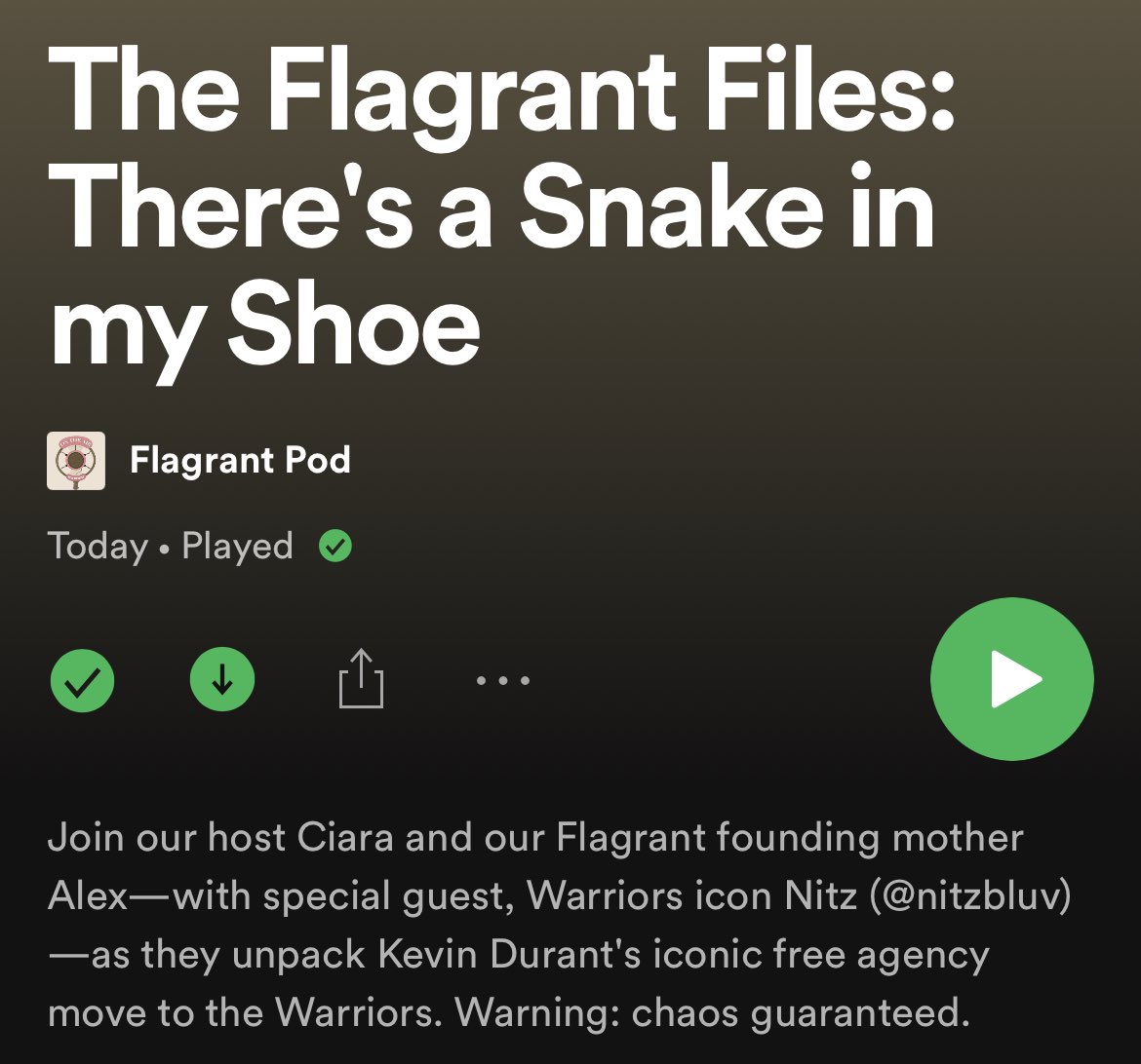 flagrantmag's tweet photo. On today’s episode of #FlagrantPod we’re heading to the Bay to discuss what REALLY influenced Kevin Durant to sign with the Warriors👟🏆
There was only one guest with the moxie to unbox this conspiracy, none other than @nitzbluv!
Nitz brought the spice, can you handle the heat? https://t.co/4ZX6cku4gS