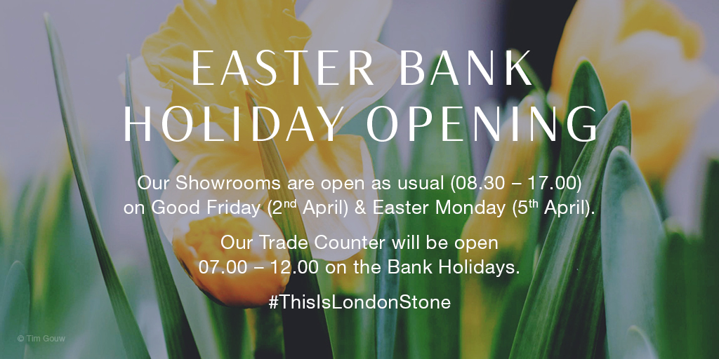 ✅ Our showrooms are open as usual this bank holiday weekend.

🧱 Our Trade Counter is open as well, with reduced hours. 

📍 Find your nearest showroom here - londonstone.co.uk/showrooms

#ThisIsLondonStone
