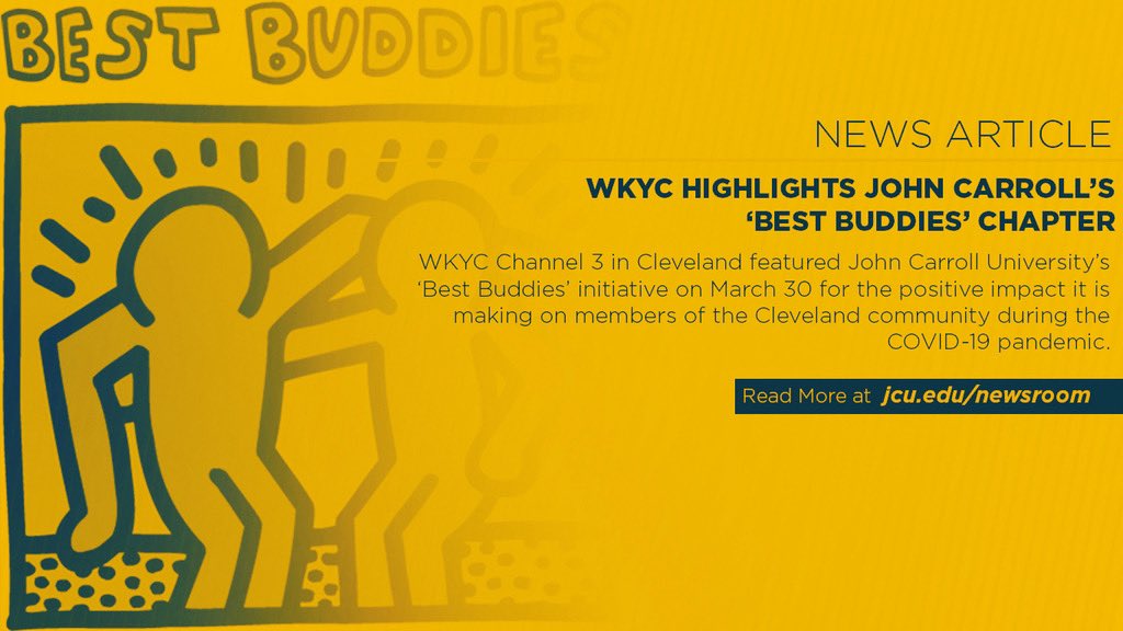 WKYC Channel 3 in Cleveland featured John Carroll University’s ‘Best Buddies’ initiative on March 30 for the positive impact it is making on members of the Cleveland community during the COVID-19 pandemic. Read more: jcu.edu/news-center/wk…