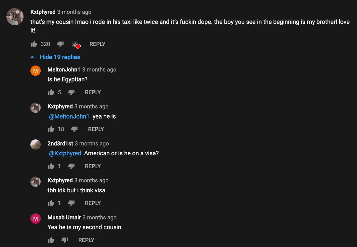 hiBandwagon's tweet photo. Also love how, in the video's comments, two of Rami's cousins discover each other &amp; learn they're both in NYC 🚕💯👏 https://t.co/CtQsR2Vh9q