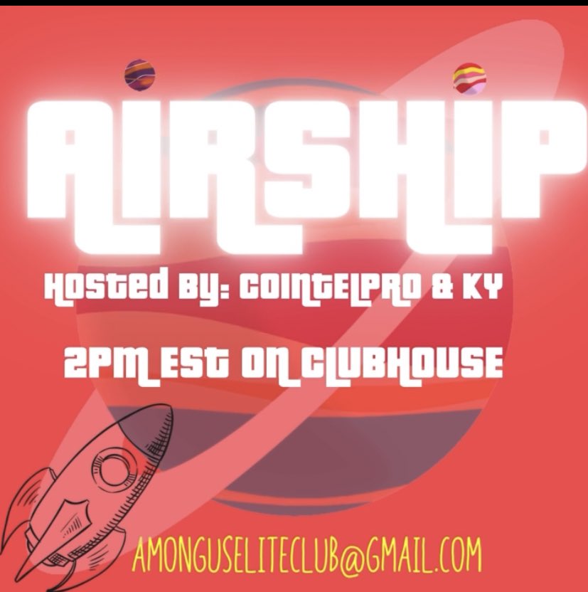 amonguselite's tweet photo. https://t.co/Jj6cxah1Fl #AmongUs #AIRSHIP #amonguselite #gamers #twitch #streamers #BlackTwitter #clubhouseinvite @AmongUsGame @joinClubhouse https://t.co/RSr1IdKpOi
