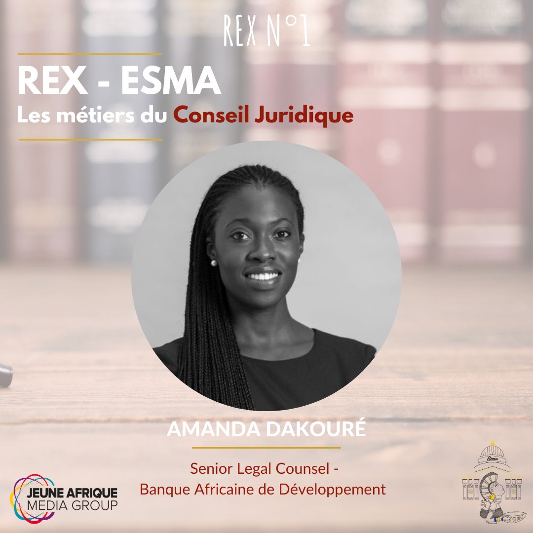 🌍 LES REX ESMA N°1 🌍
⚖️ Les Métiers du Conseil Juridique ⚖️ 

#EsmaParis1 vous présente la 1e intervenante pour le REX ESMA sur les Métiers du Juridique : Mme <a href="/AmandaDakoure/">Amanda</a>

N’oubliez pas de vous inscrire 👇
lnkd.in/dG9ZWJm

Lien du Visio :  lnkd.in/dbPHmPg