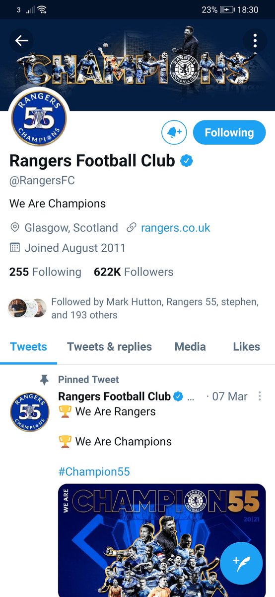 RangersSupport1's tweet photo. Today I don't follow Rangers on twitter or any the players, seems to me some rangers fans are well and truly triggered by my tweets.

Wait till I get upto speed after being away for a while.

#indynow #indybears #RangersForIndy https://t.co/MQxQeZRd8c