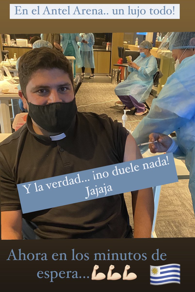 gordo_verde's tweet photo. Llegó la primera dosis - Ojalá pronto salgamos de esto! Sigamos empujando juntos!!Gracias a todos los que están poniendo los medios para que así sea! 

PD- un lujito el equipo del 12 en en el ANTEL Arena 😉💪🏻🇺🇾 https://t.co/2KrKl554JV
